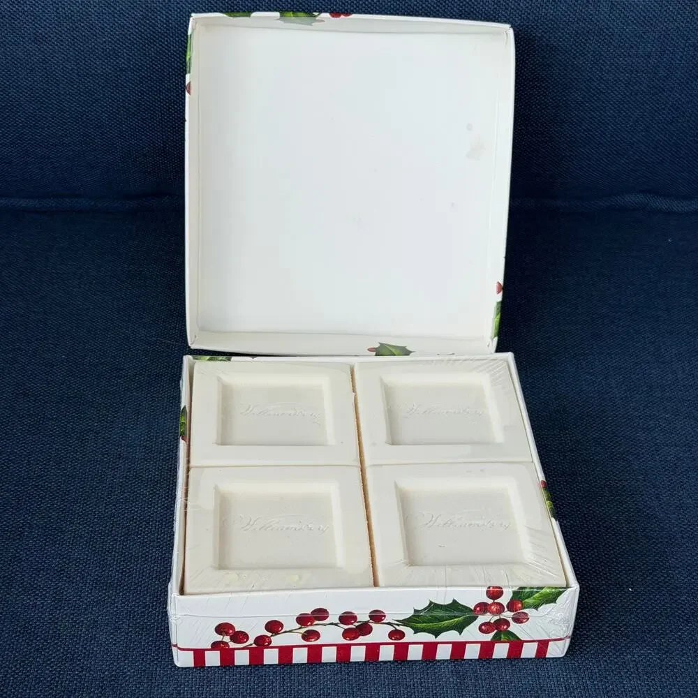 Williamsburg Peppermint Triple Milled Soap 4 Pack Christmas '10 Holiday Gift Set